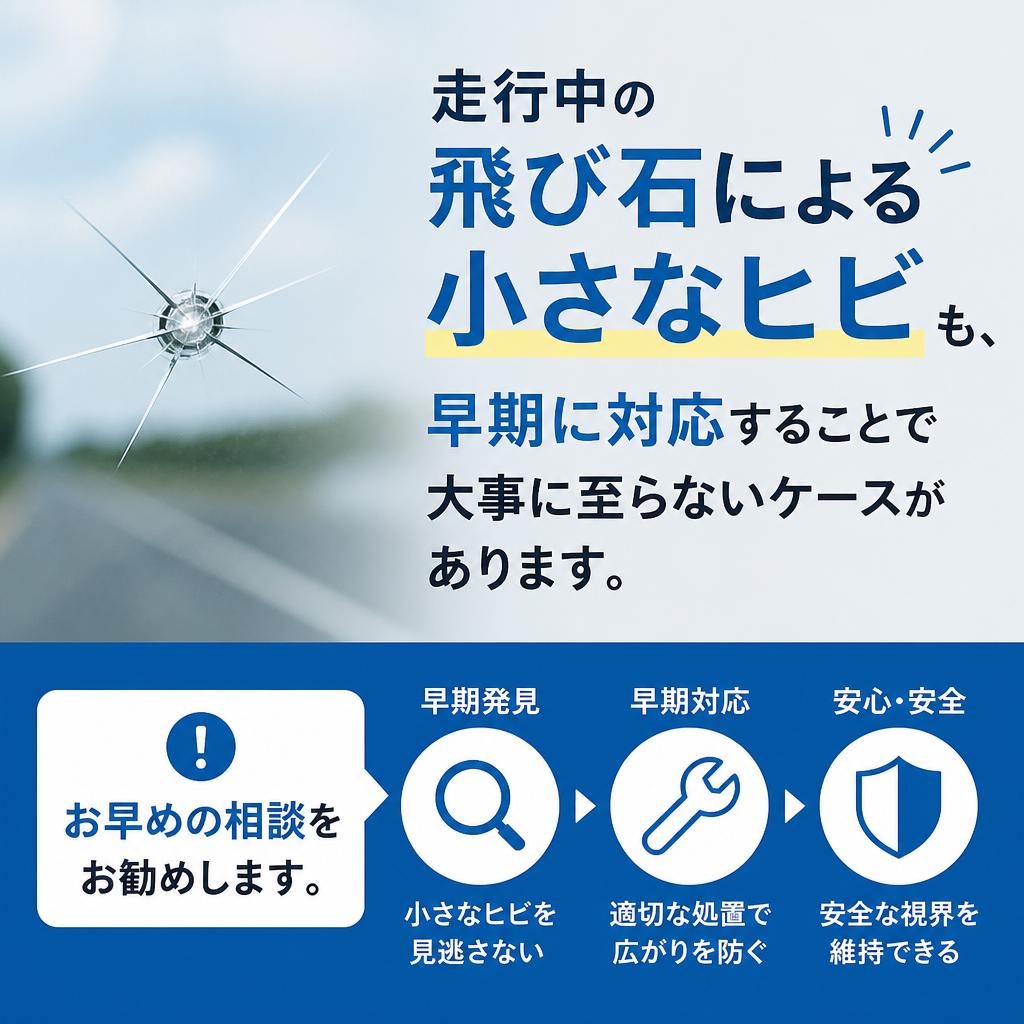 小さな傷も見逃さない飛び石対応