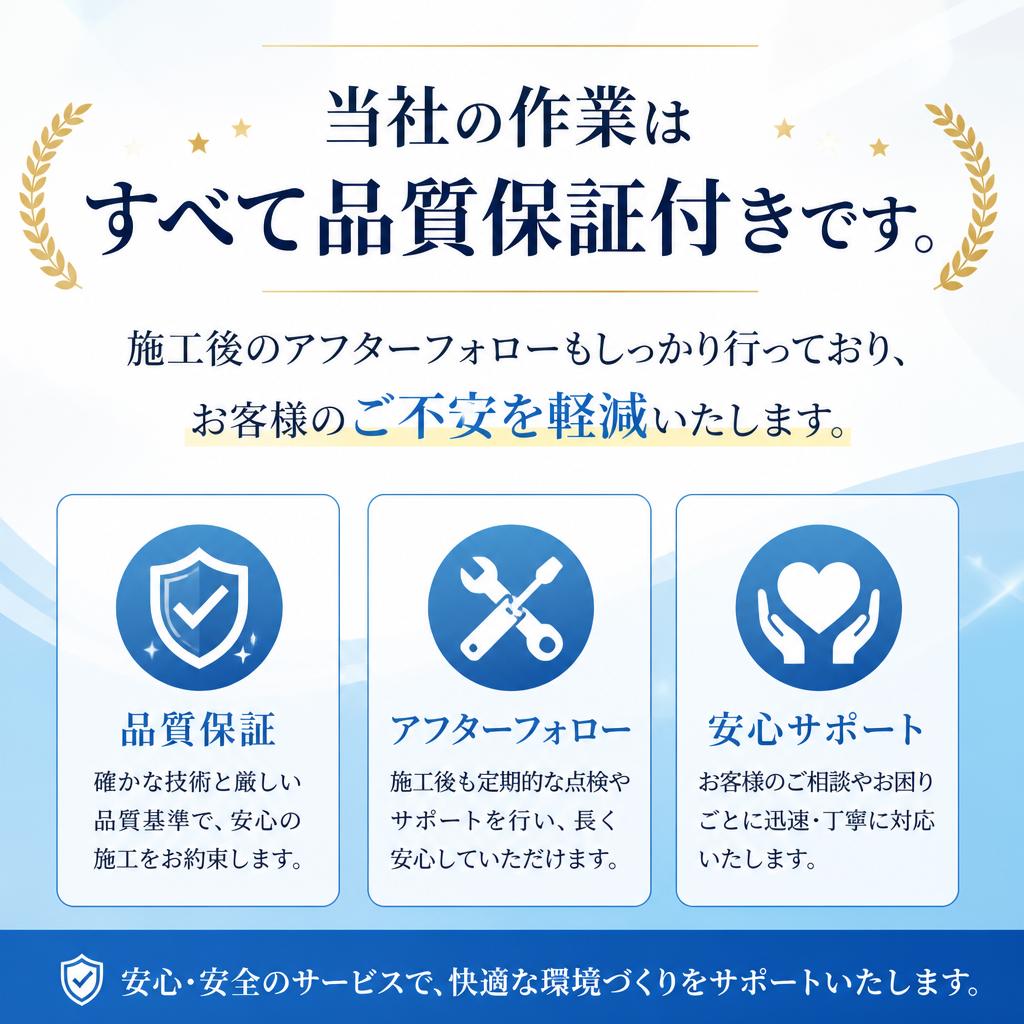安心の品質保証