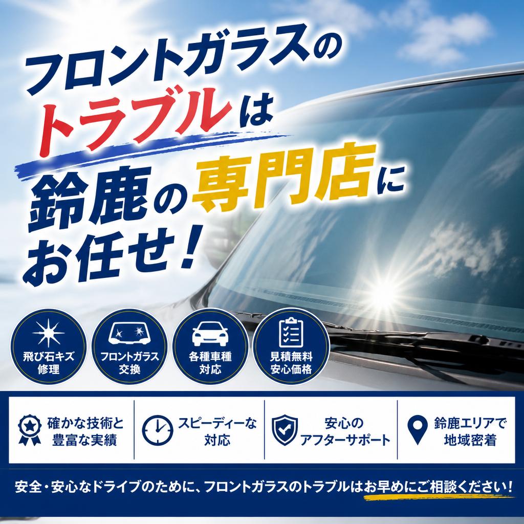 フロントガラスのトラブルは鈴鹿の専門店にお任せ！