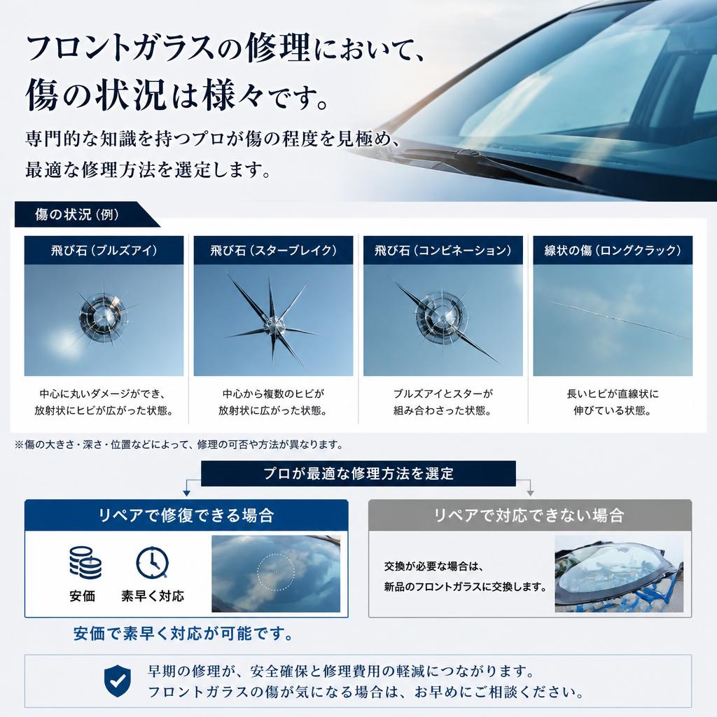3. 専門的なアプローチでのフロントガラス修理